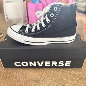 Converse Black and White High Top Sneaker Box